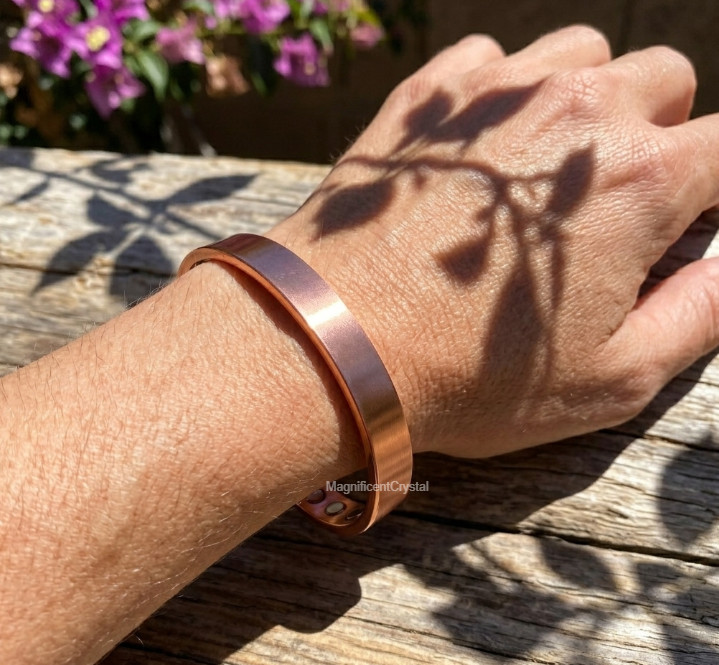 Pure Copper Magnetic Cuff Bracelet 12XPower Magnet Arthritis Pain Relief Therapy gallery
