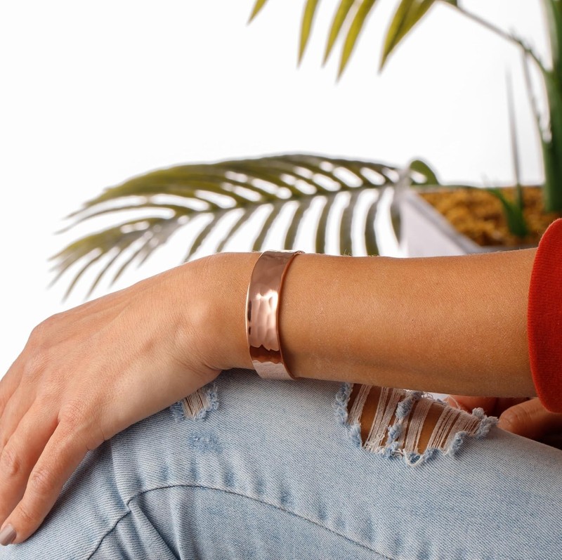 Handcrafted Copper Cuff Bracelet – 100% Pure Turkish Copper, Unisex & Adjustable gallery