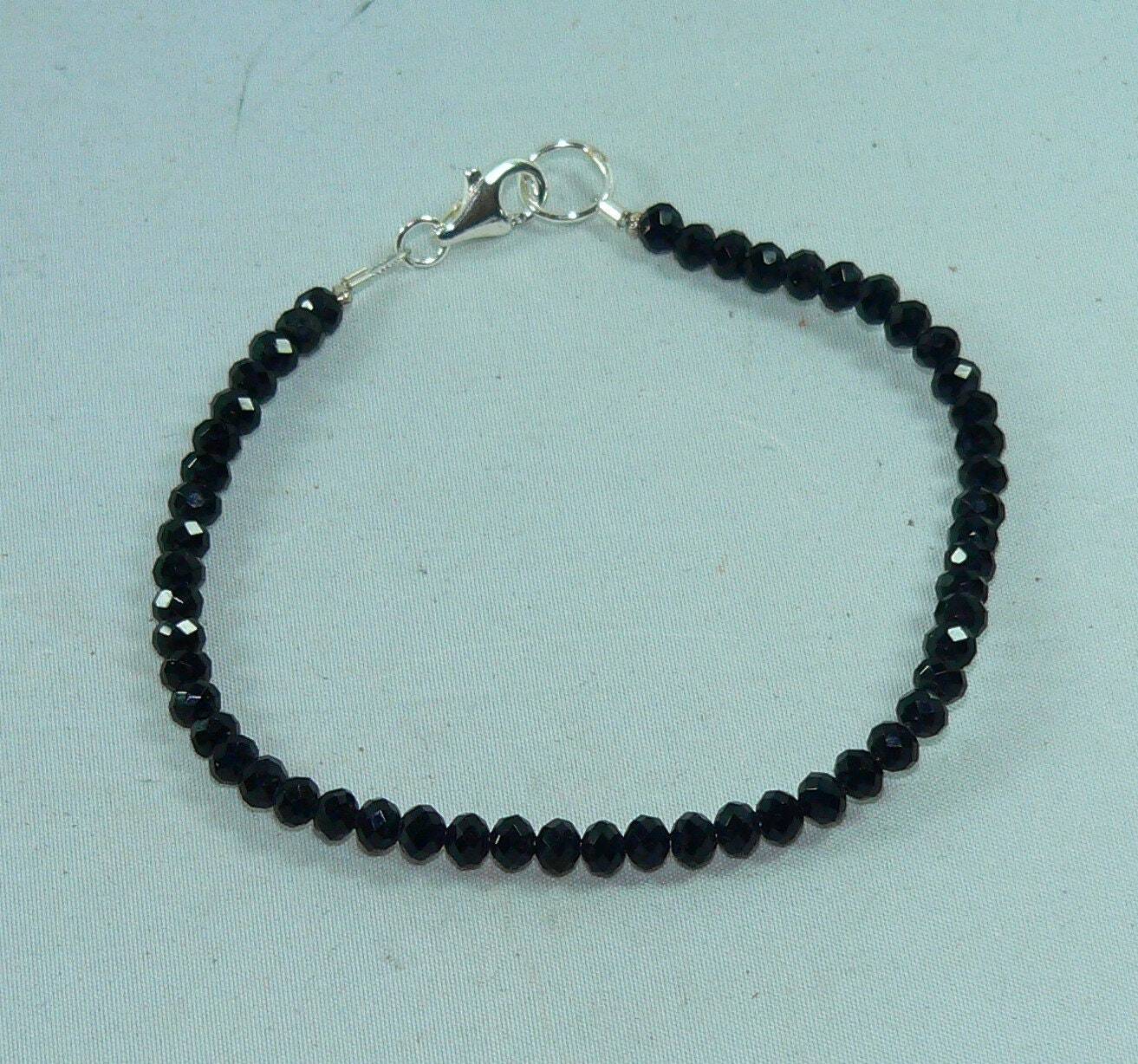 Midnight Skies Black Spinel Bracelet Black Crystal Bracelet gallery