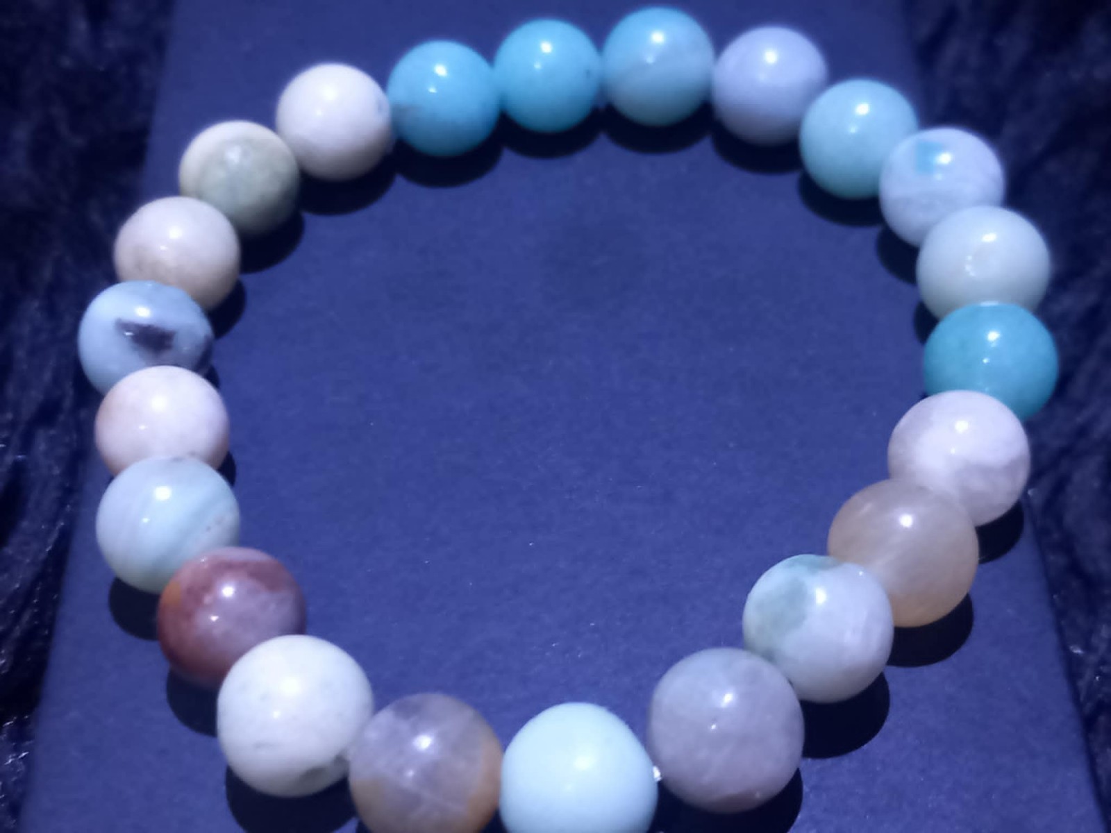 Natural Amazonite Bracelet with Mixed Gemstones | Morganite Beryl Jasper Agate gallery