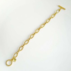 8″ Talbots Bold Eye Rings Chain Bracelet Gift Chic Women Party Vacation Jewelry