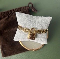 Michael Kors Gold-Tone Padlock Link Bracelet