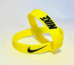 Nike Baller Band Silicone Rubber Bracelet Yellow Black Elite Series AF1
