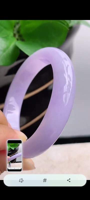 Cerified 52/53mm Authentic Ice Lavender Purple Jadeite Beautiful Formal Bracelet gallery