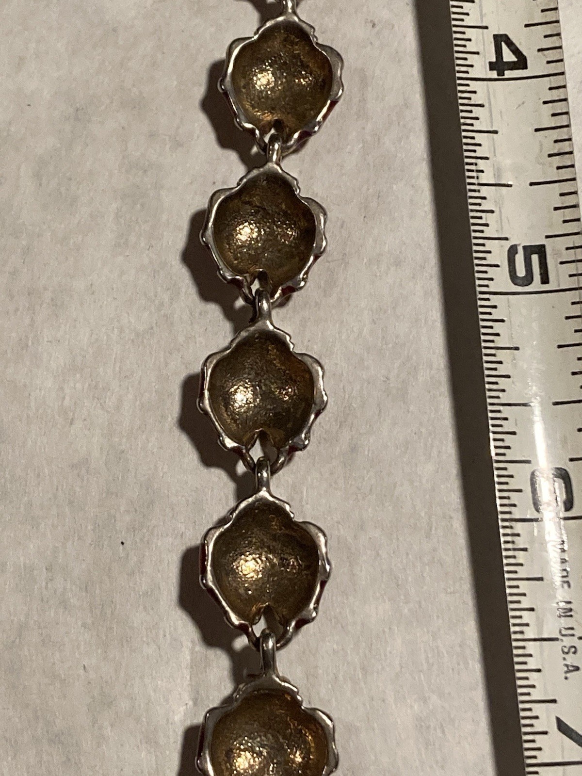 7-1/2” SilverTone Red Enamel Ladybug Link Bracelet gallery