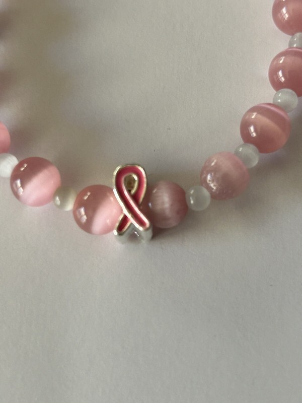 Pink Ribbon Breast Cancer Awareness Stretch Bracelet SALE! gallery