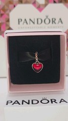 Authentic PANDORA 925 Red Murano Glass Heart Soulmate Charm 794429C01 w/ Box E53