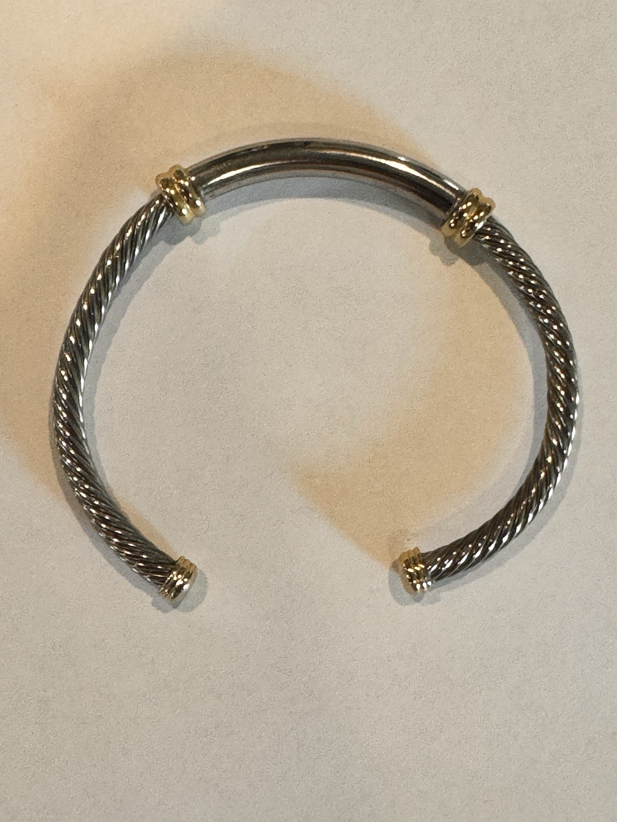 Gold And Silver Toned Cuff Bracelet Non Magnetic Fashion Jewelry gallery