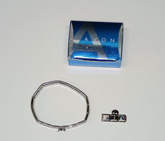 Avon charm Interchangeable bracelet USA Flag heart