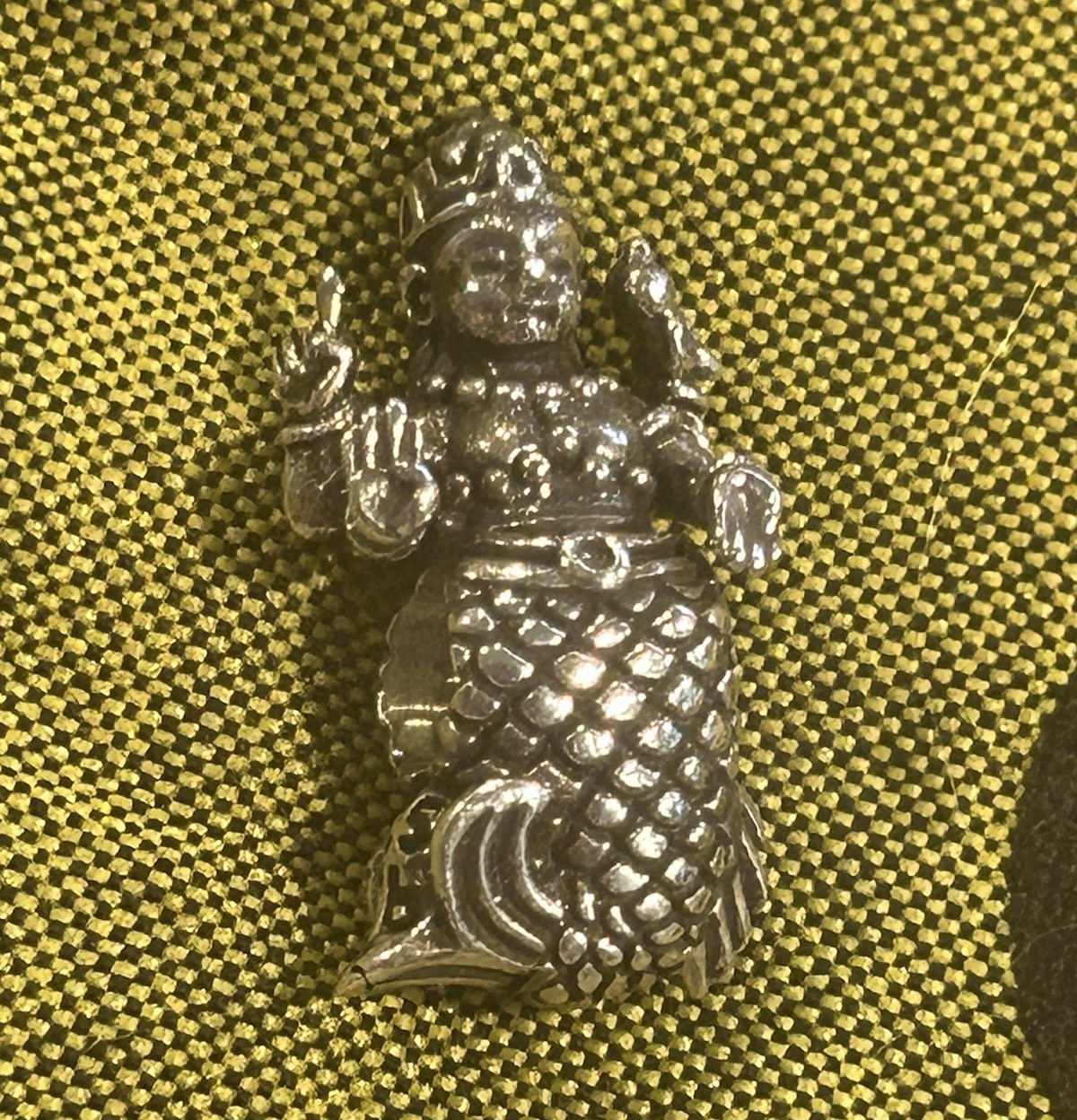 Redbalifrog Mastya Fish Man Bead, fits Trollbeads, OHM, etc, sterling silver gallery