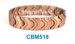 Wide – Men Copper link high power Magnetic bracelet CBM518