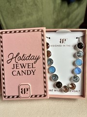 BP Holiday Jewel Candy Bracelet Chestnut Frost On Rhodium