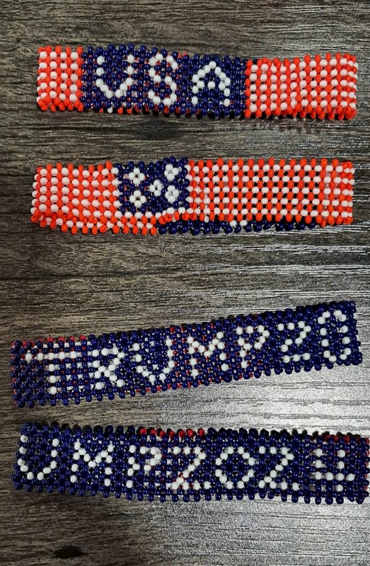 Trump Beaded Bracelet Red White and Blue 3 Piece gallery