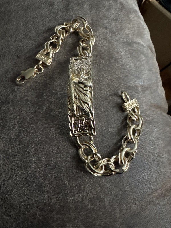 St Jude Bracelet -Esclava San Judas 18 Kt Gold Plated 7” gallery