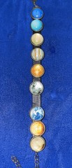 Solar System Bracelet 9 Planets Glass Cabochons Space Galaxy Jewelry Gift