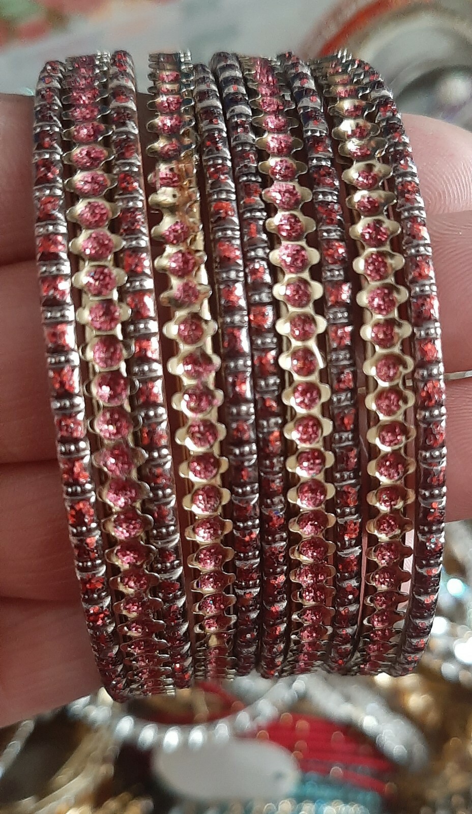 Bollywood Bangle Set Only £7.99. 10 pieces. Size 2.8 gallery