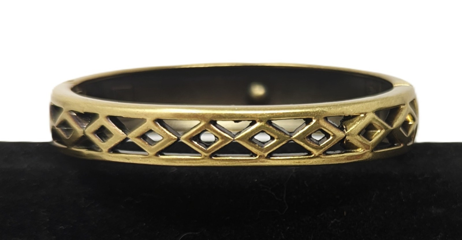 Signed Heidi Daus Bronze Purple Swarovski Crystal Clamper Bracelet Daily Double gallery