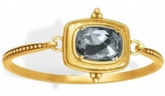 NWTBrighton PEACEFUL PRESENCE Squeeze Bangle Gold Gray Crystal Bracelet MSRP$74