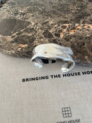Silver Irregular Chunky COS Cuff Bangle Bracelet