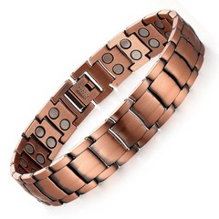 GMOX Men’s Copper Bracelet,3X Strength 99.99% Copper Magnetic Adjustable Length