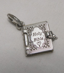 Brighton Holy Bible Silver Open Up Book Charm