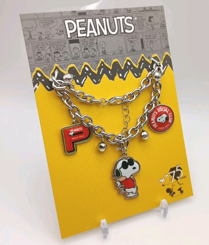 SNOOPY Joe Cool Peanuts Social Club Charm Bracelet 75th Anniversary gallery