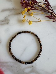 4x4mm Natural Yellow Tiger Eye Bracelet