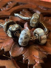 Trollbeads Agate Dendritic Bead #1 ~ ONE BEAD ONLY ~