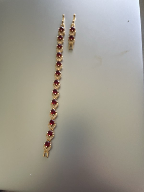 faux ruby rhinestones bracelet gold tone costume jewelry gallery