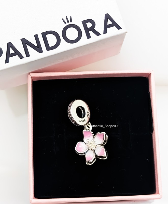 New 100% Authentic PANDORA 925 Moveable Pink Cherry Blossom Charm 790667C01 gallery