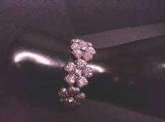 Vintage Style Floral Bracelet Featuring Pave Set Rhinestones Or Crystals