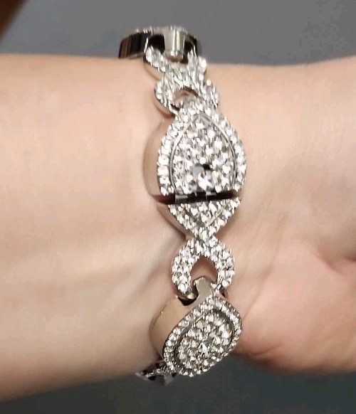 Hip Hop Metal Plated Cuban Link Eye Cross. Bling Iced Out Bracelet gallery
