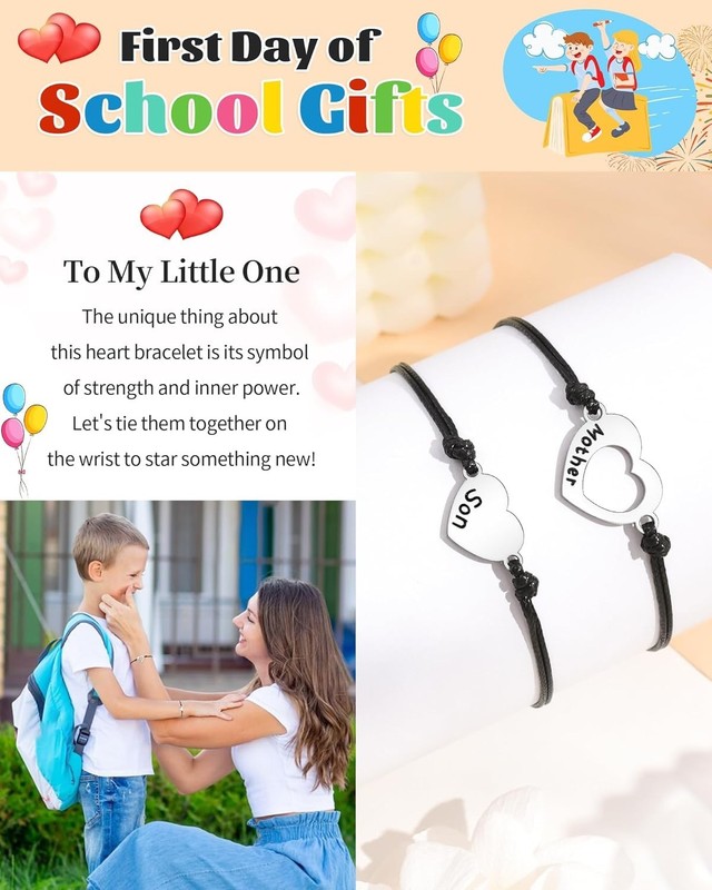 High-Quality Adjustable Heart Bracelets for Moms and Sons - Precious Connection gallery
