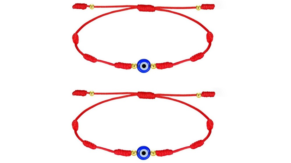 2Pcs Evil Eye Red String Bracelet Protection Amulet Lucky Kabbalah Jewelry Gift