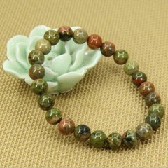 Unakite Jasper Bracelet 8mm Beads 100% Natural Gemstone Jewelry Wholesale Lot