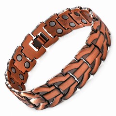 Vintage Braided Copper Magnetic Bracelet Unisex Adjustable Pain Relief Arthritis