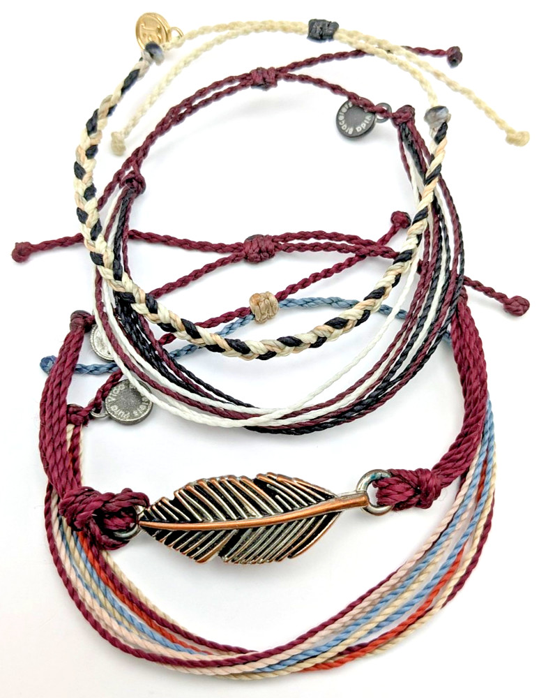 Pura Vida Bracelet Feather Braided Originals String Beach Friendship Jewelry