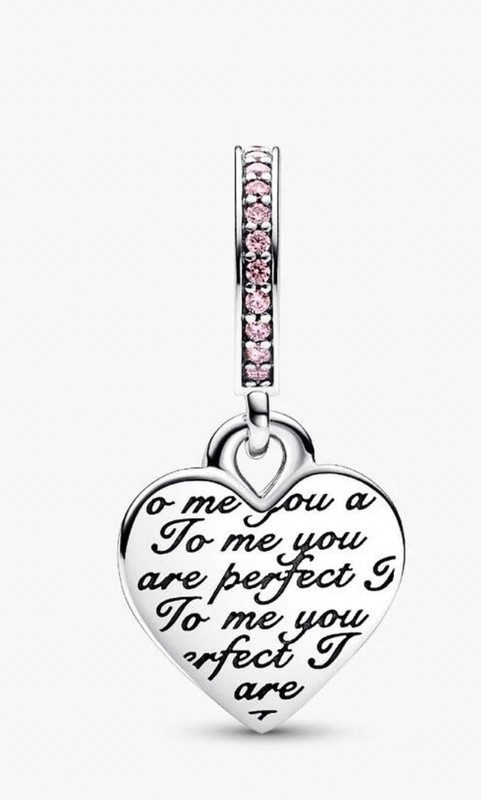 Authentic Pandora 925 Two-Tone Mum Infinity Heart Charm 782641C01 W/box B88 Sale gallery