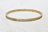 Gold Tone Hinged Bangle Bracelet With 7 Clear Crystals J15-3662 gallery