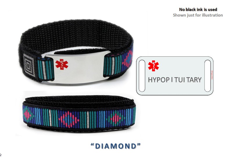 HYPOPITUITARY Sport Medical Alert ID Bracelet. Free medical Emergency Card! gallery