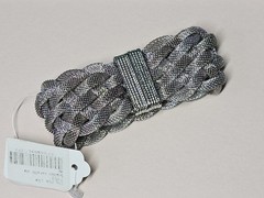 The Pink Link Braided Metallic Silver Magnetic Close Chunky Bracelet Jewelry