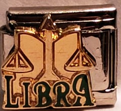 Libra Zodiac Golden Scales 9mm Italian Charm by BlinQ ~Addt’l Charms Ship Free~