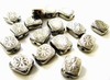 Flat Flowers Charms Rectangular 18 x 10 mm Silver color Charms DIY Making 14 pc gallery