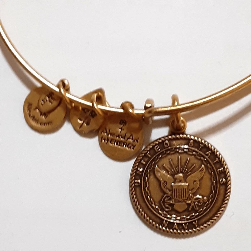ALEX AND ANI Bracelet United States Navy Bronze Charm Adjustable gallery