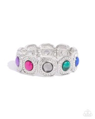 Paparazzi Reflective Relic – Multi – Transparent Beads – White Rhinestones – Str