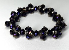 Bead strech bracelet statement multicolor bib