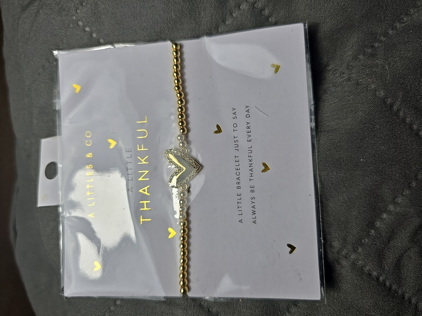 A Little & Co A Little Thankful Gold Tone Plated Bracelet NIP gallery