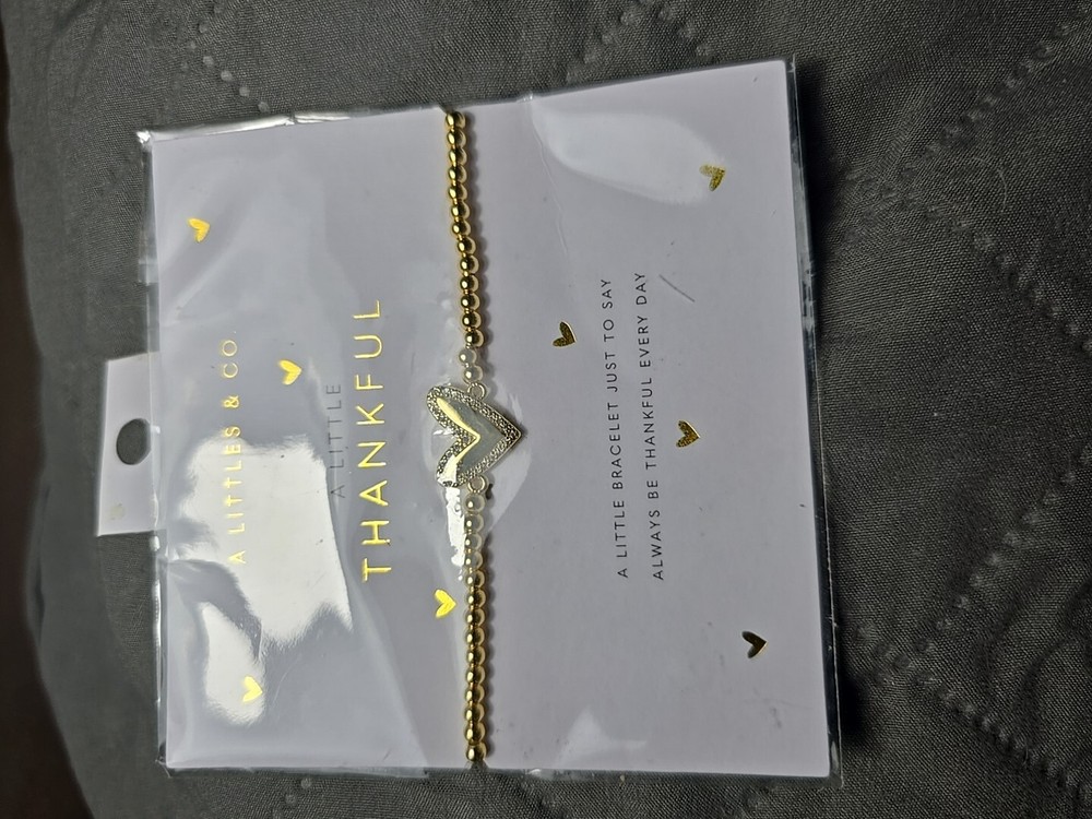 A Little & Co A Little Thankful Gold Tone Plated Bracelet NIP