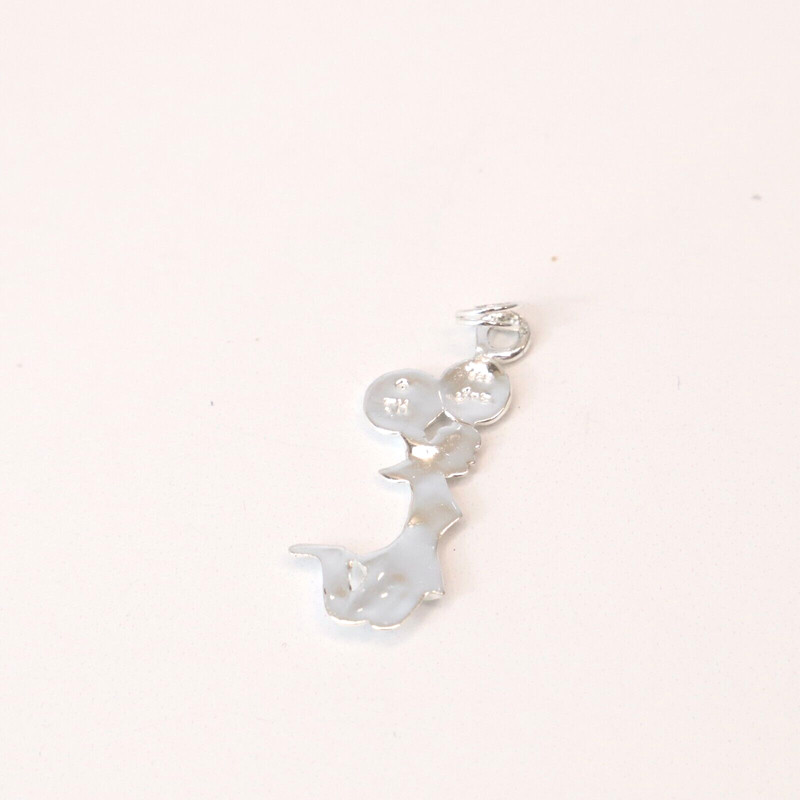 925 Sterling Silver Jumping Cheerleader Charm Pom Poms Signed SU gallery