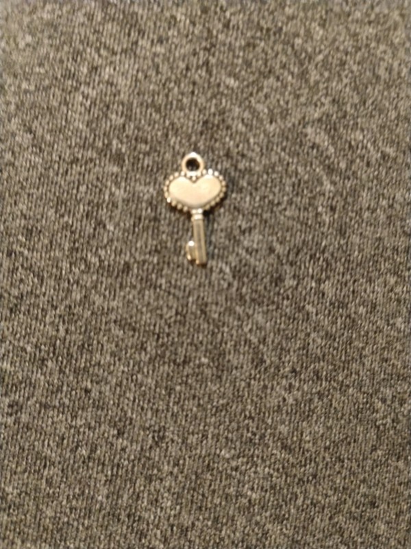 Tibetan Silver Heart Key Charm gallery